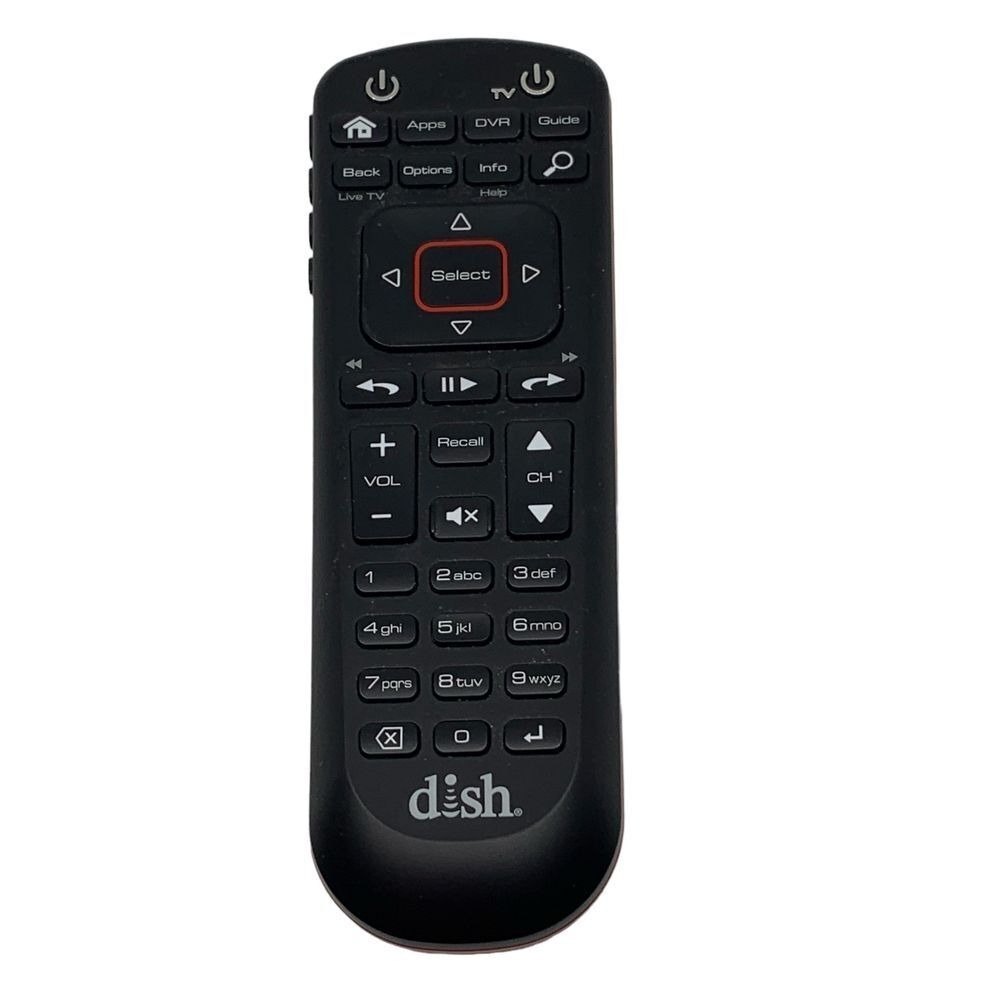 Dish Network Model 52.0 UHF 2G 211115 Black Television Remote Controller